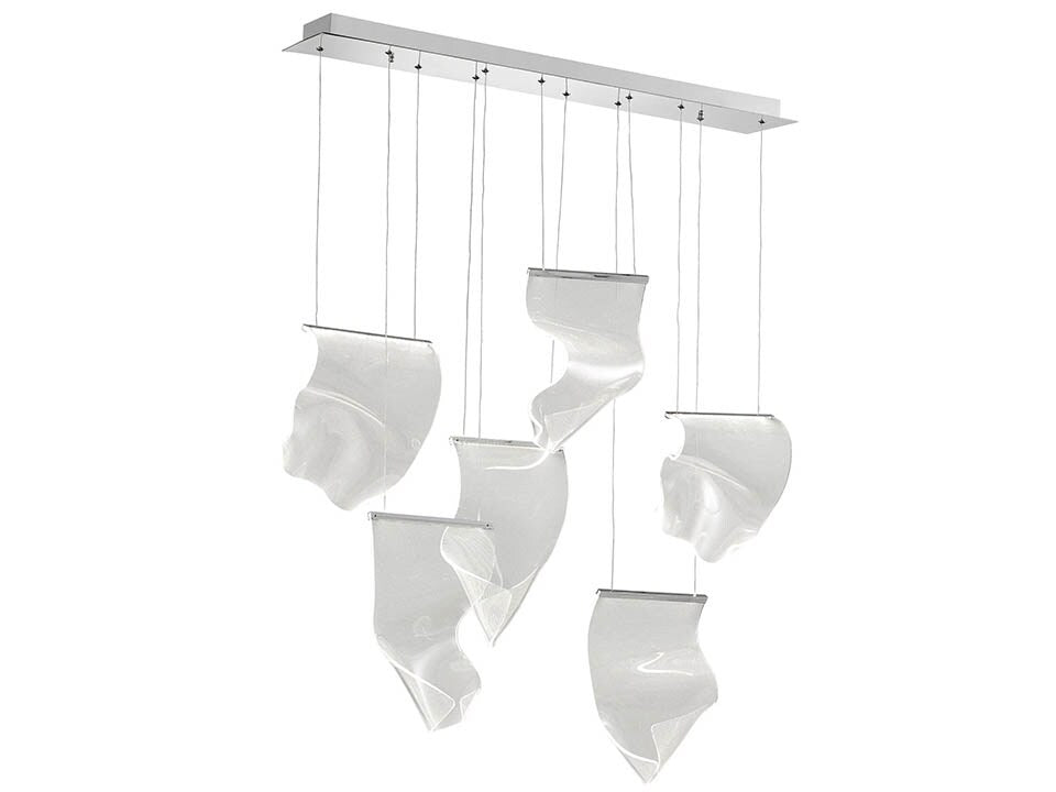 Acrylic Lace 6 Light Chandelier