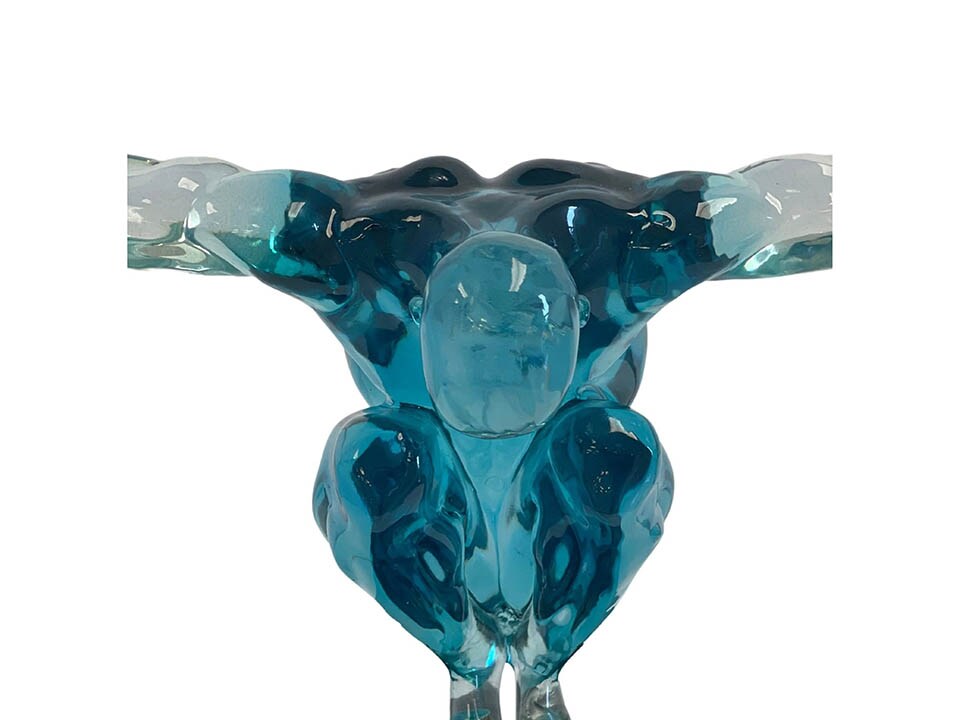Small Saluting Man Resin Sculpture