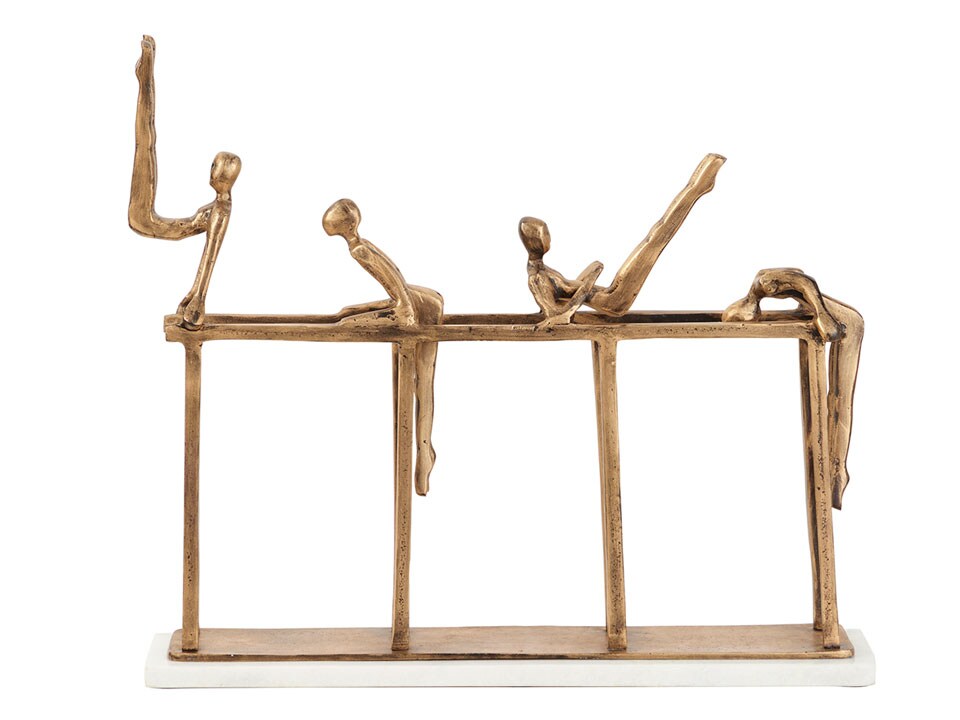 Gold Gymnastics Sculpture
