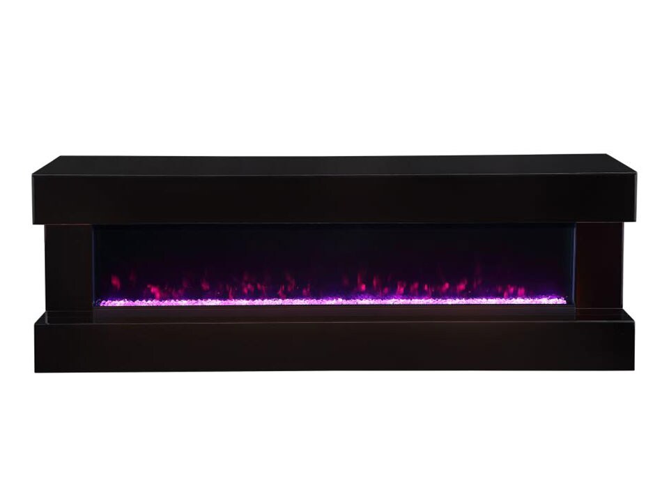 Zahra Black 71" Electric Fireplace