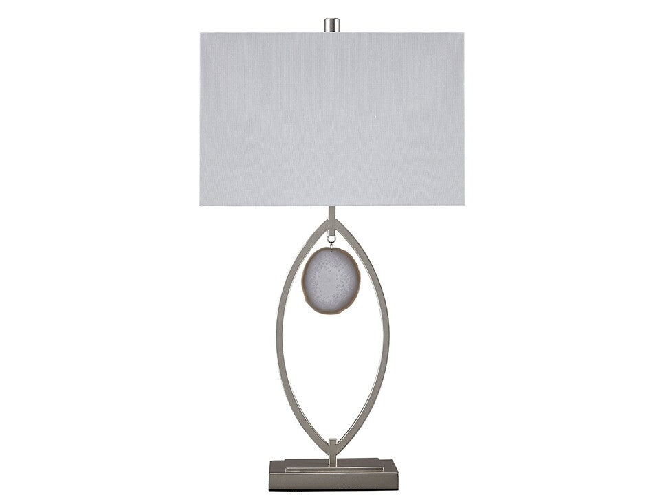Lindsy Table Lamp Silver and Agate