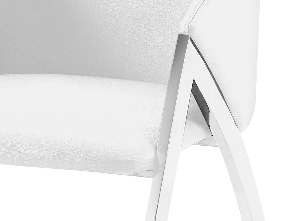 Tomasso White Side Chair