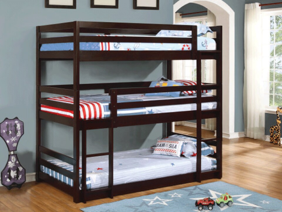 Sandler Cappuccino Three Bunk Bed FLOOR SAMPLE