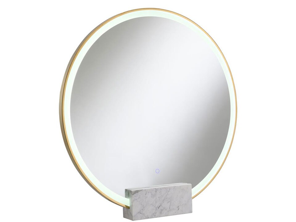 Solene Gold Round LED Vanity Mirror