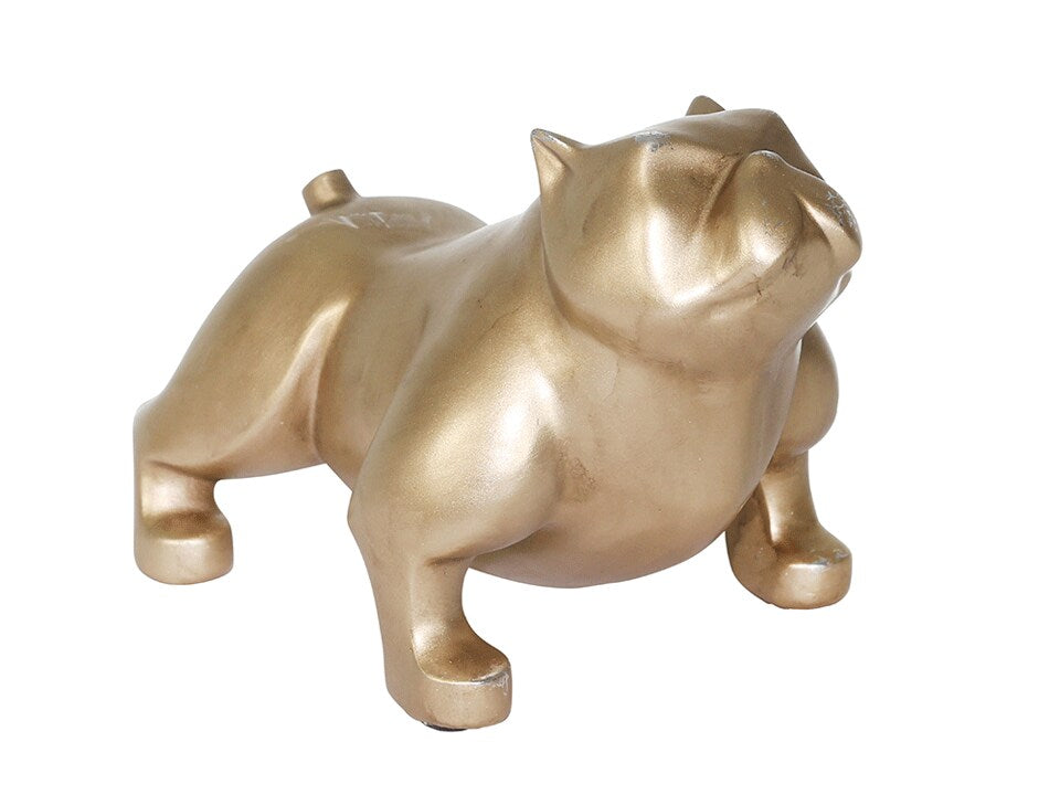 Gold Bulldog Sculpture