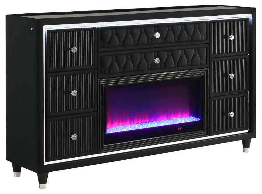 Thaddeus Black LED Dresser
