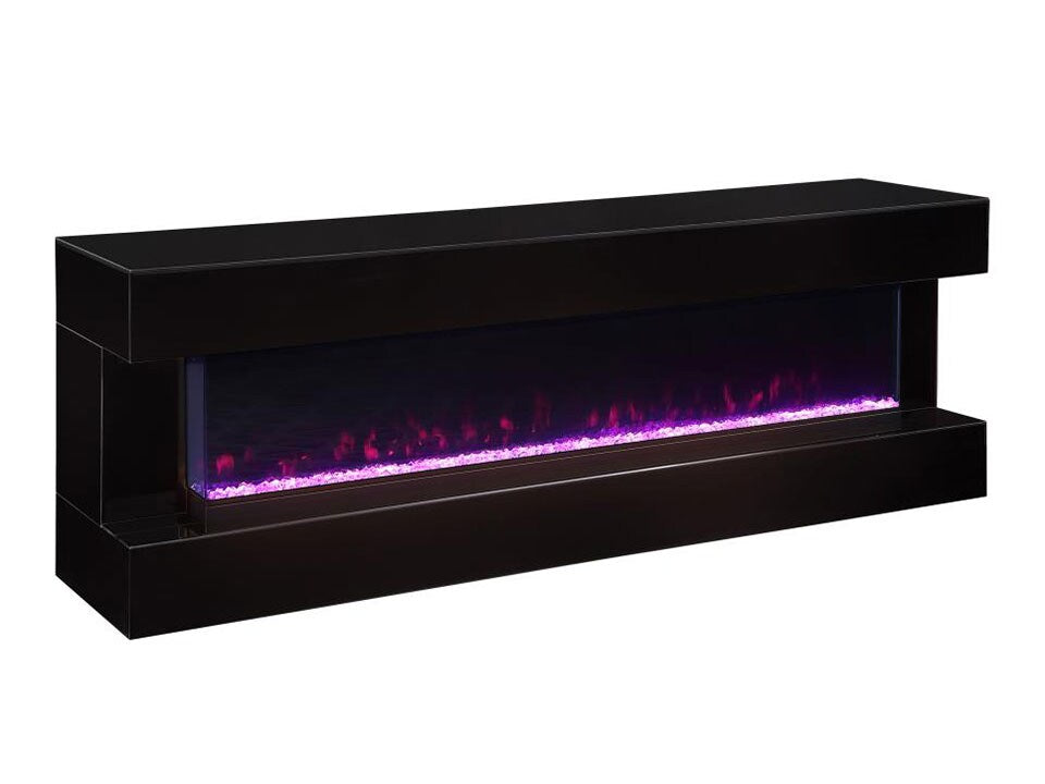 Zahra Black 71" Electric Fireplace