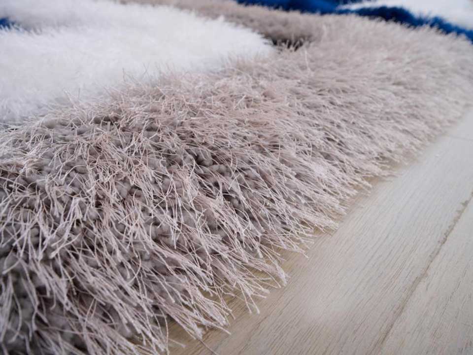 Mida Blue Steps Shag Rug
