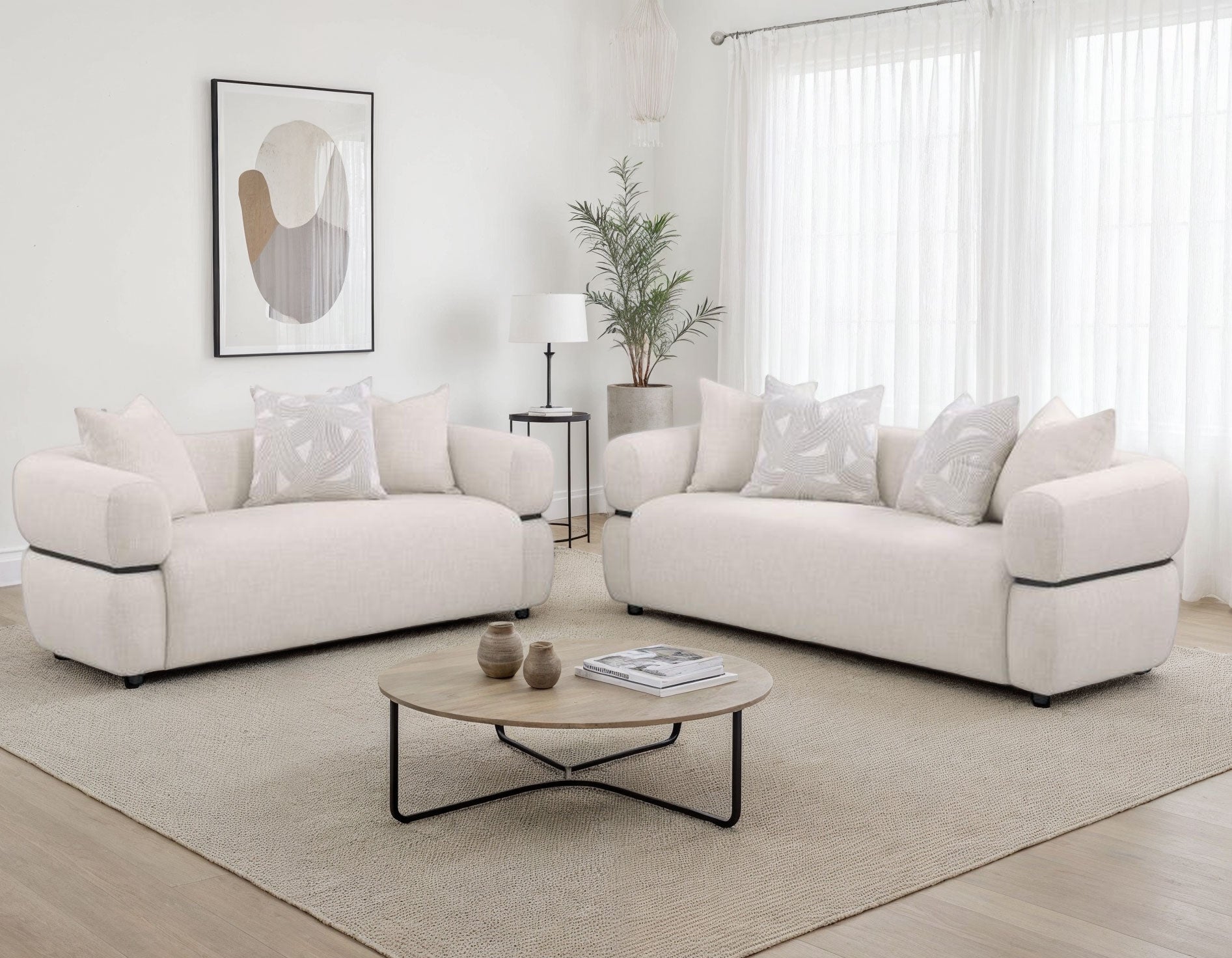 Poppy Upholstered 2 Pcs Set