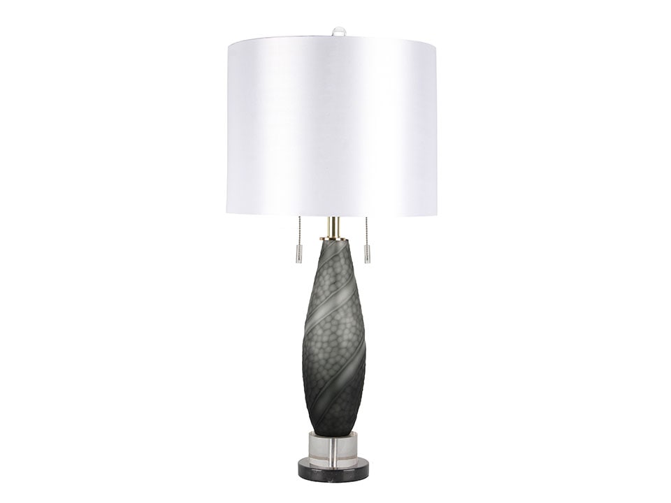 Gris Art Glass Twist Table Lamp