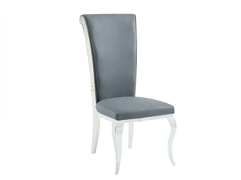 Belle Gray PU Side Chair