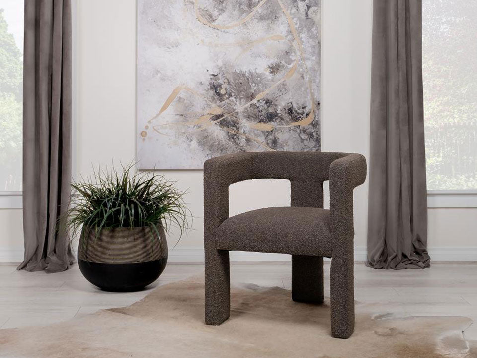 Liam Brown Boucle Accent Chair