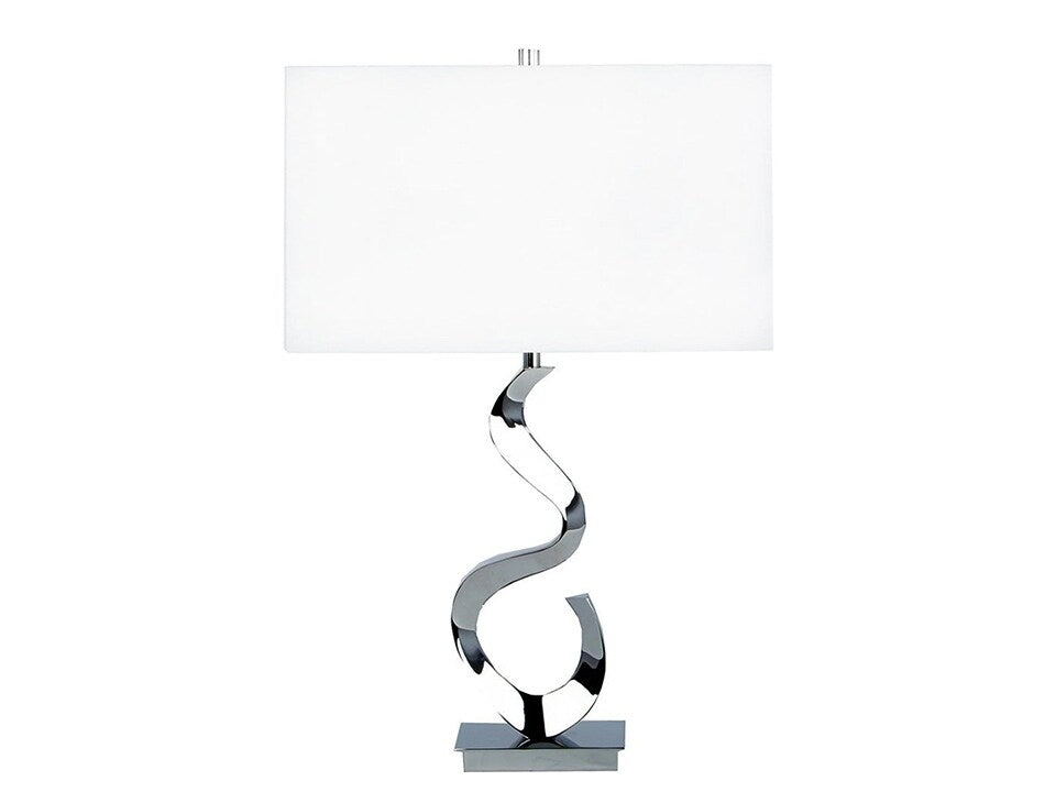 Abstract Chrome Table Lamp