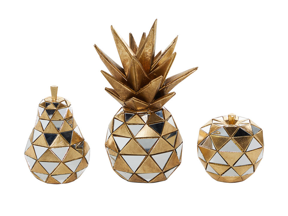Gold & Silver Mosaic Fruits