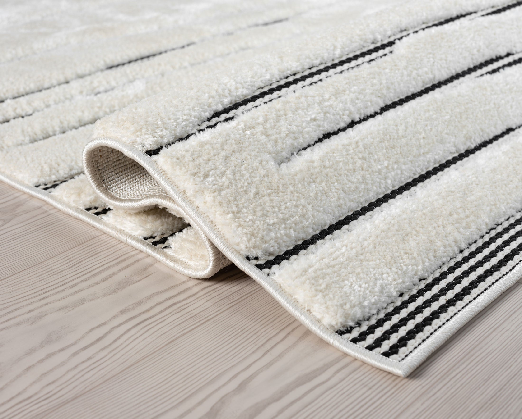 Natural Torn White Rug