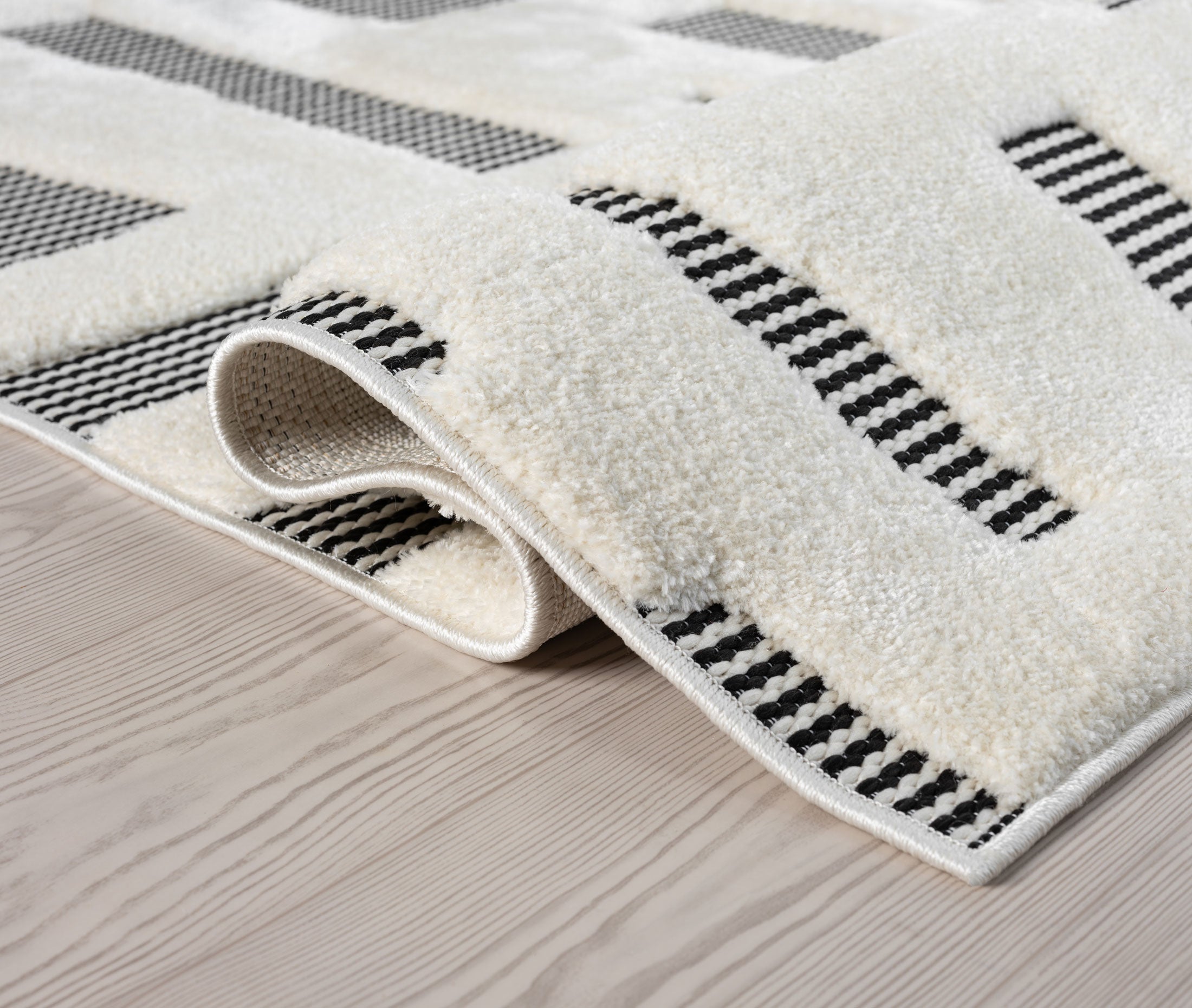 Natural Square Patches Rug