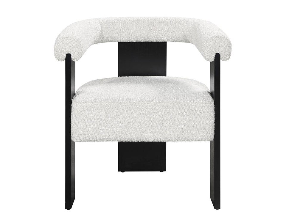 Ramona White Boucle Accent Chair