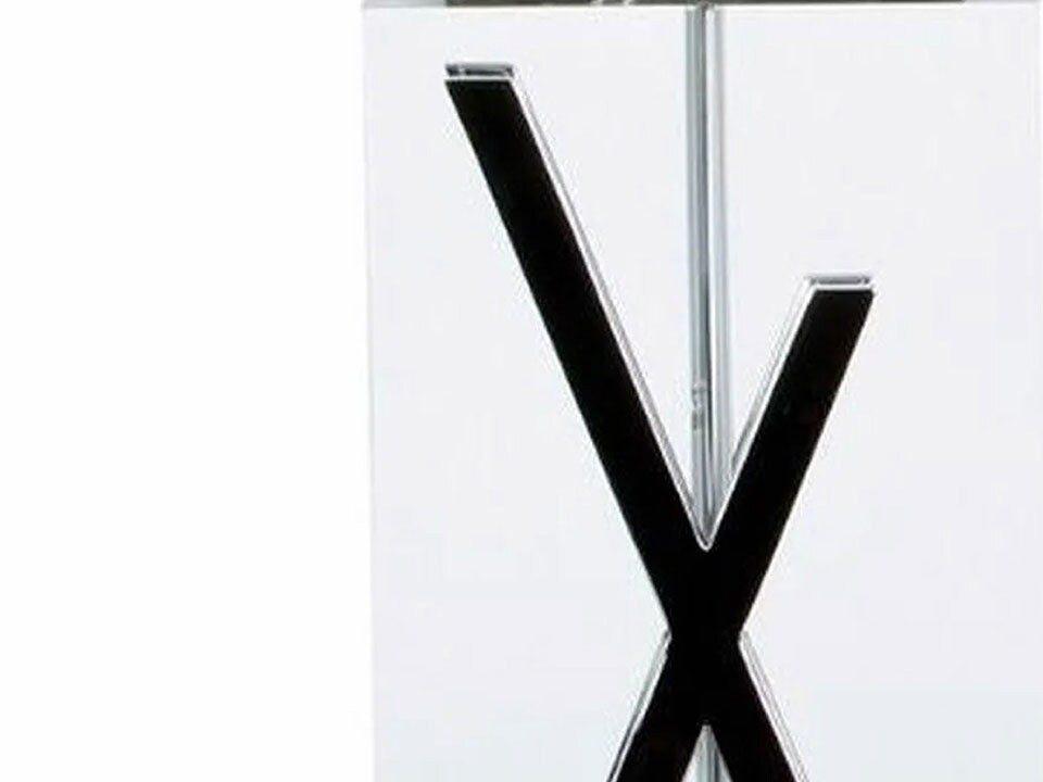 Chrome and Crystal X Table Lamp