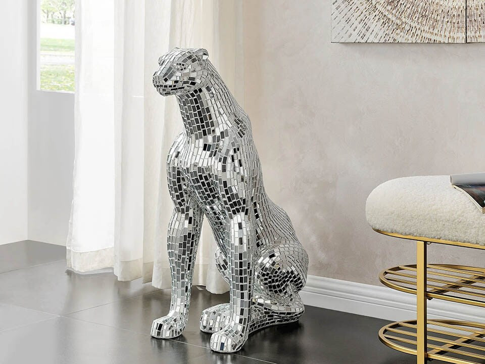 Boli Sitting Panther Sculpture