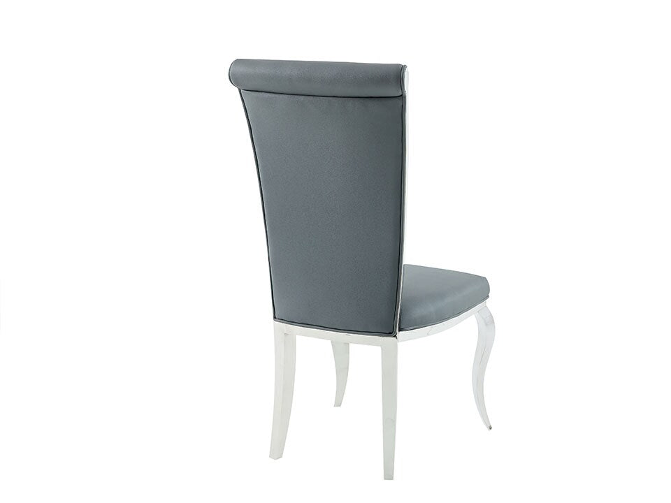 Belle Gray PU Side Chair