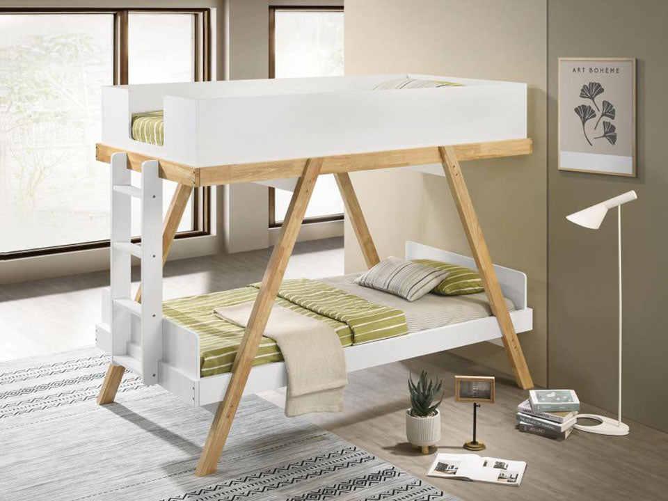 Tricia White Twin Over Twin Bunk Bed