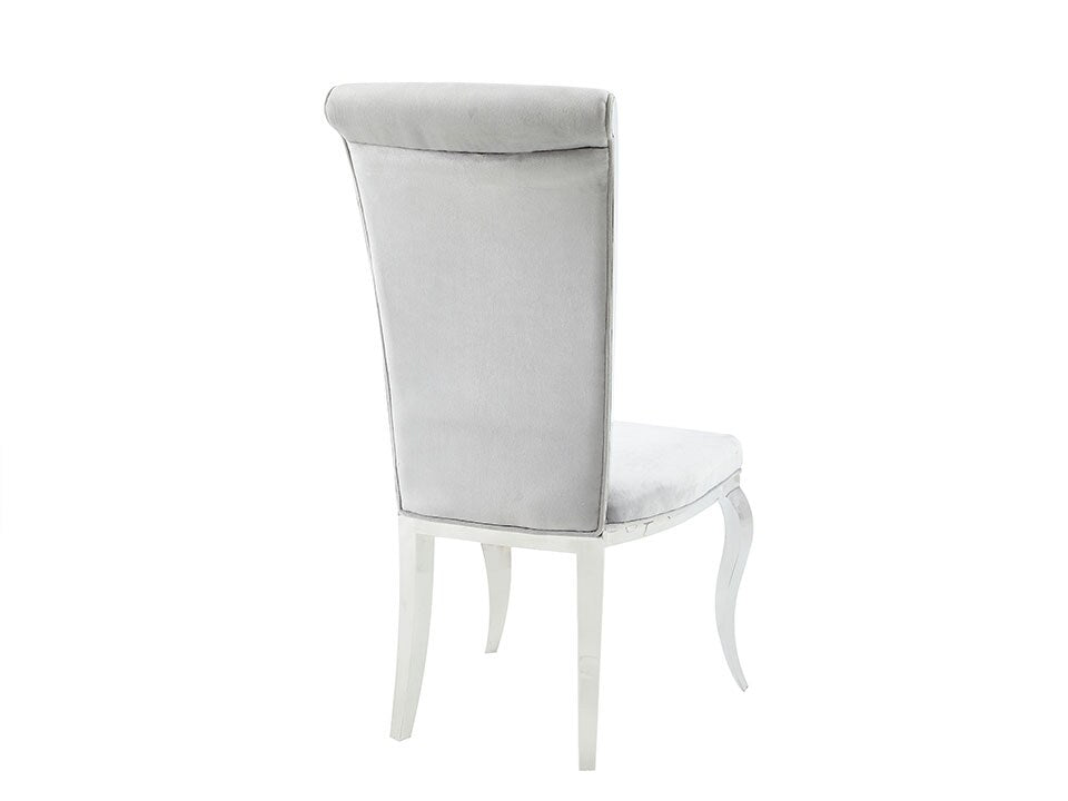Belle Gray Velvet Side Chair