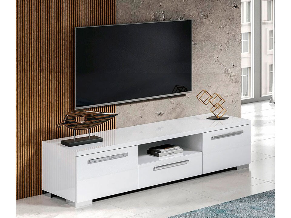 Panama Glossy White 86" TV Unit