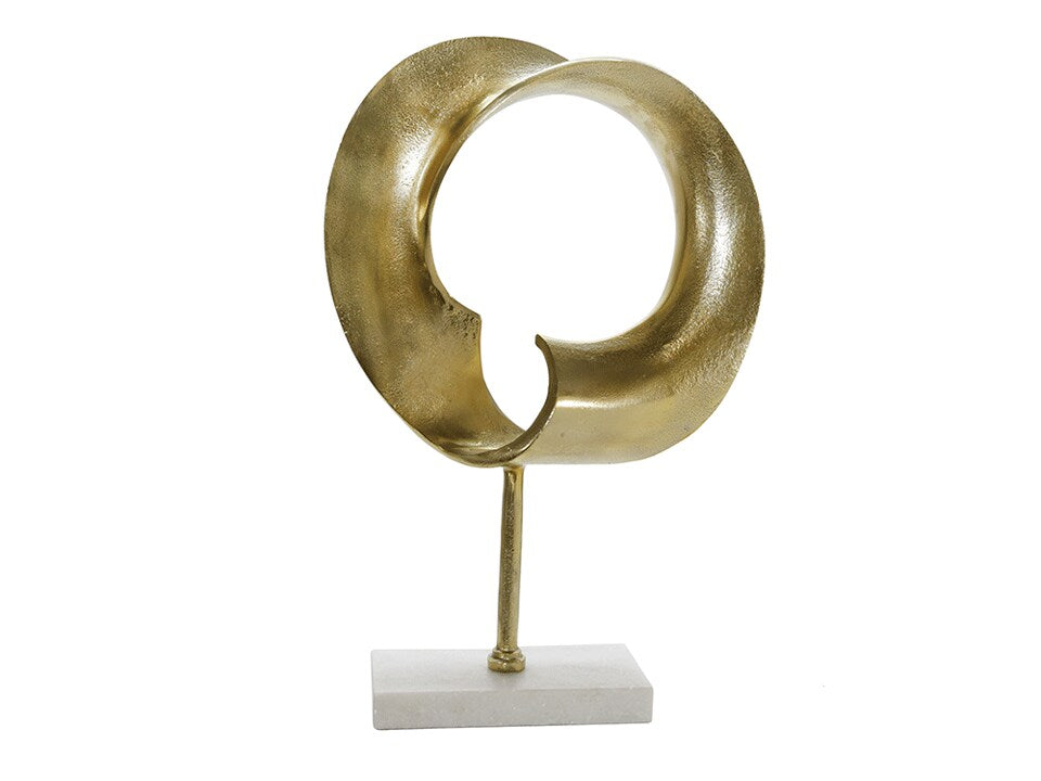 Gold Metal Disk Sculpture