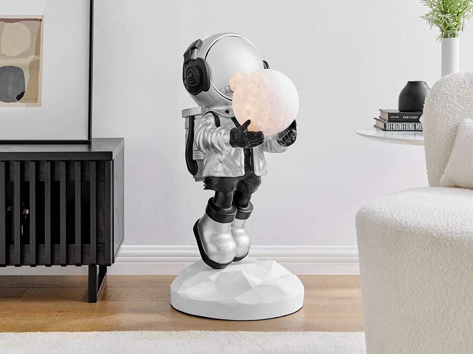 Hadfield Takes The Moon Lighted Sculpture