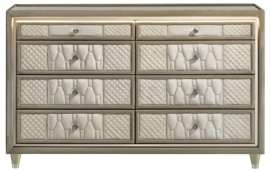 Thaddeus Ivory & Camel LED Dresser