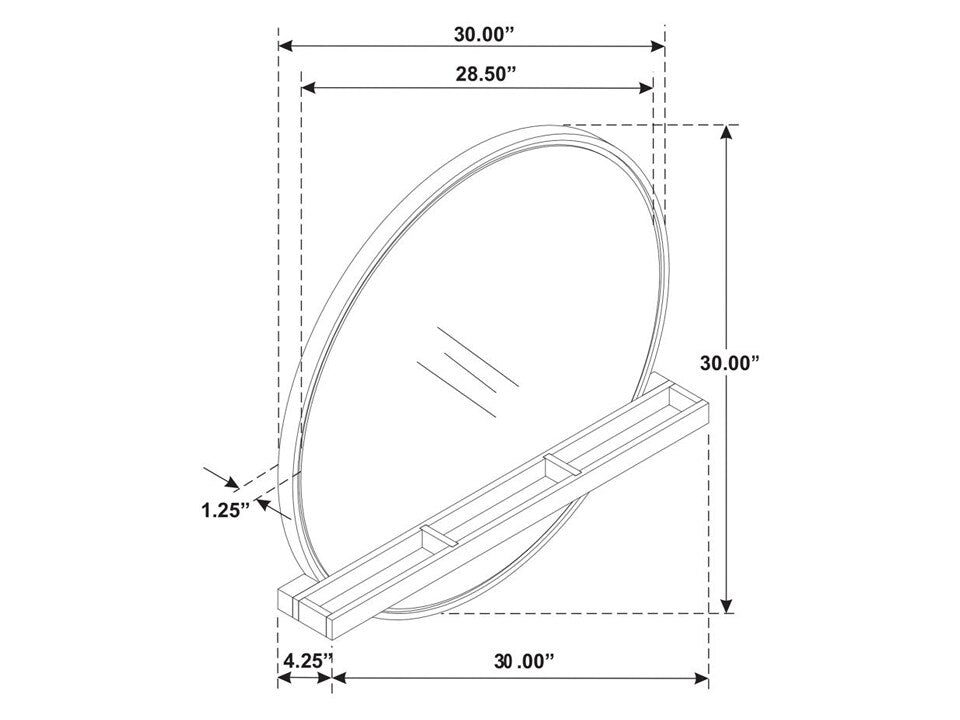 Darya 30" Wall Mirror with Shelf