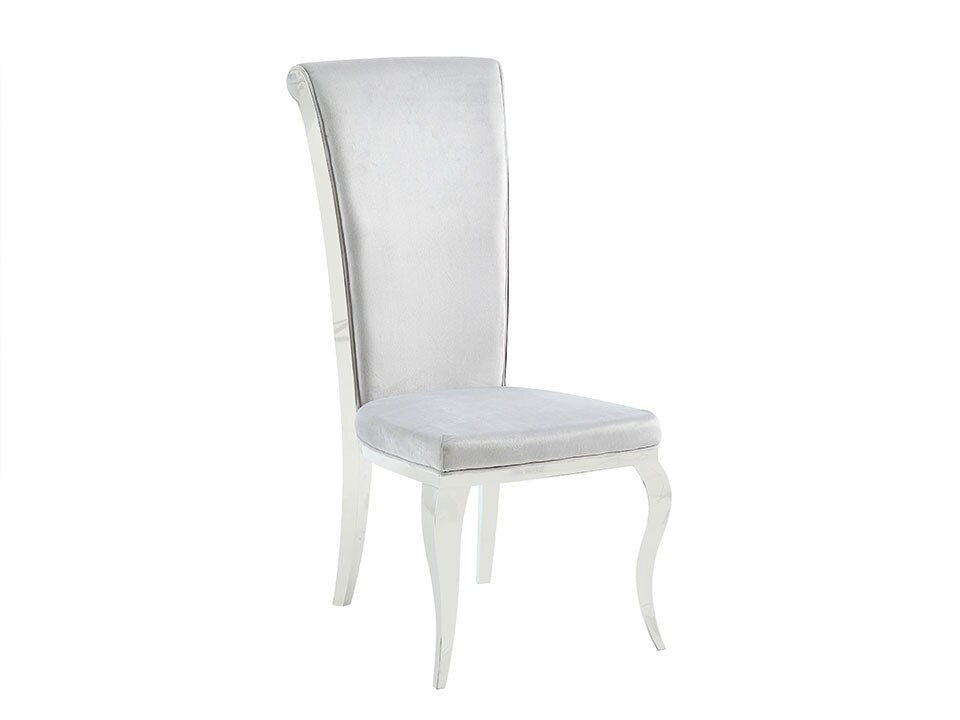 Belle Gray Velvet Side Chair