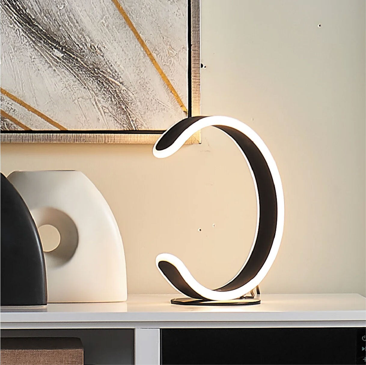 Luma Black LED Table Lamp
