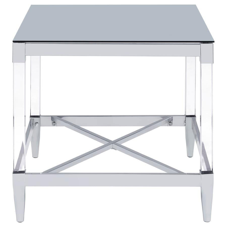 Petra Mirror Top End Table