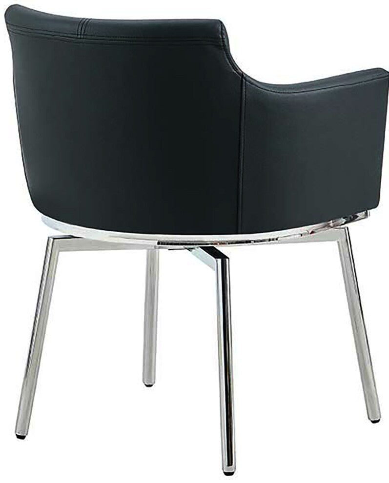 Aralia Black Swivel Armchair