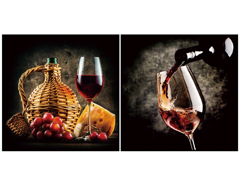 Wine and Cheese Acrylic Wall Art w/ Frame