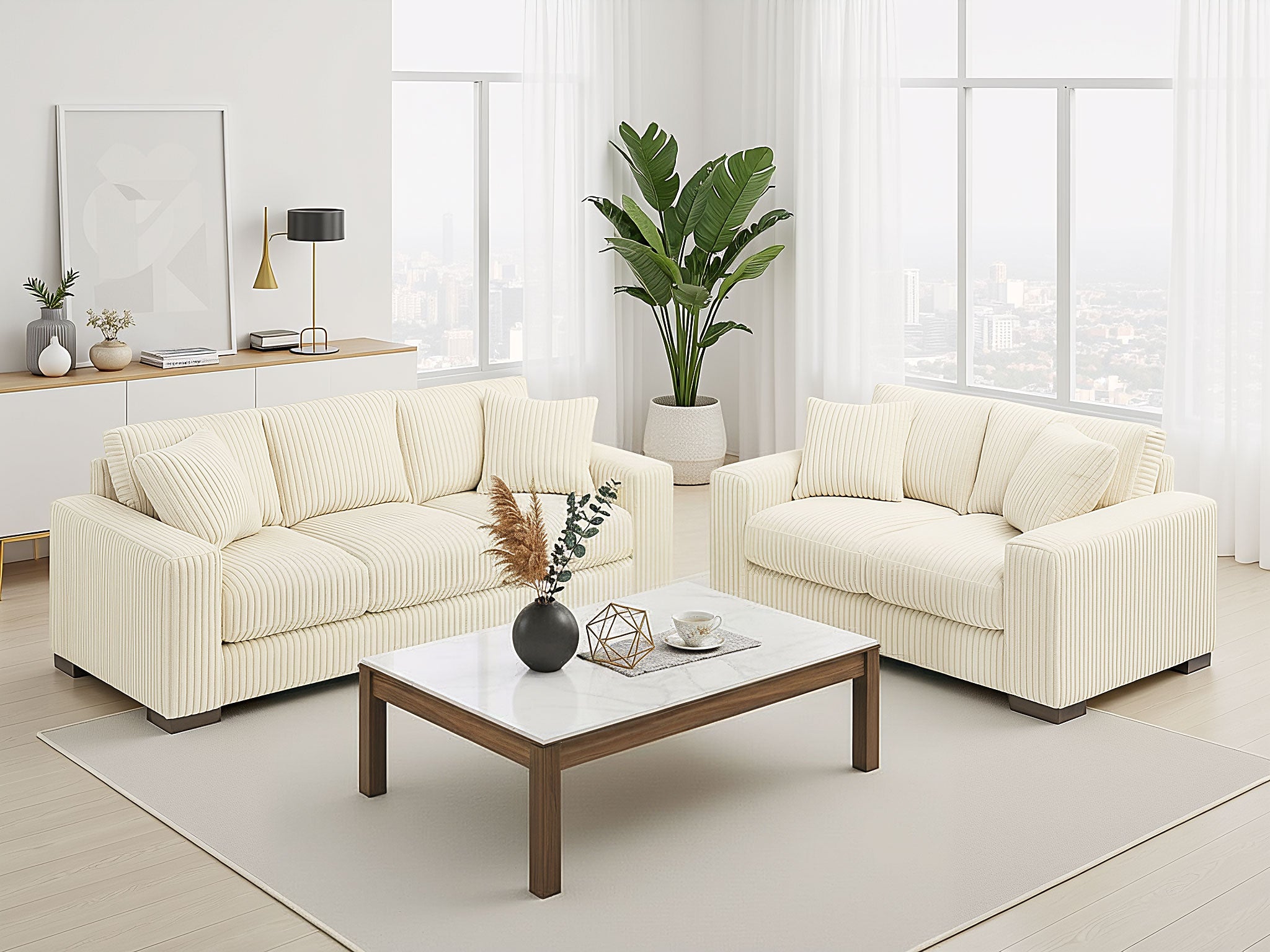 Adelaide Ivory 2 Pcs Set