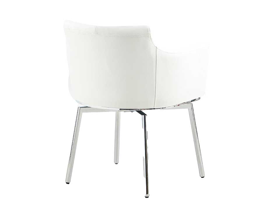 Aralia White Swivel Armchair
