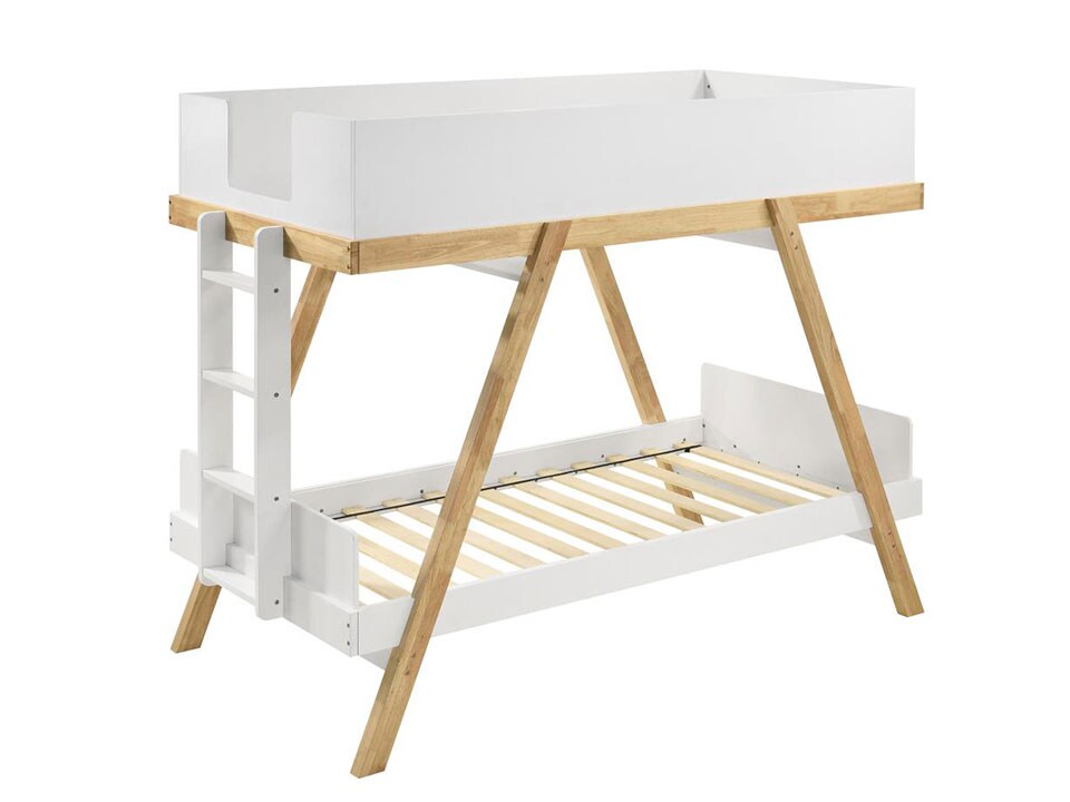 Tricia White Twin Over Twin Bunk Bed
