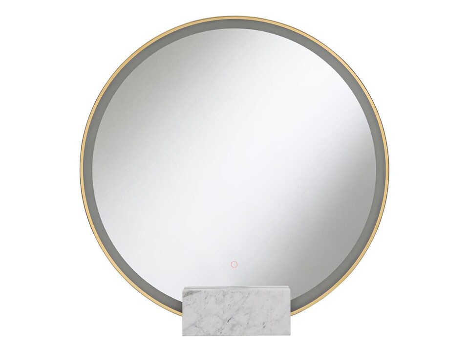 Solene Gold Round LED Vanity Mirror