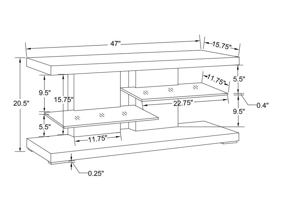 Tessi 47" TV Stand