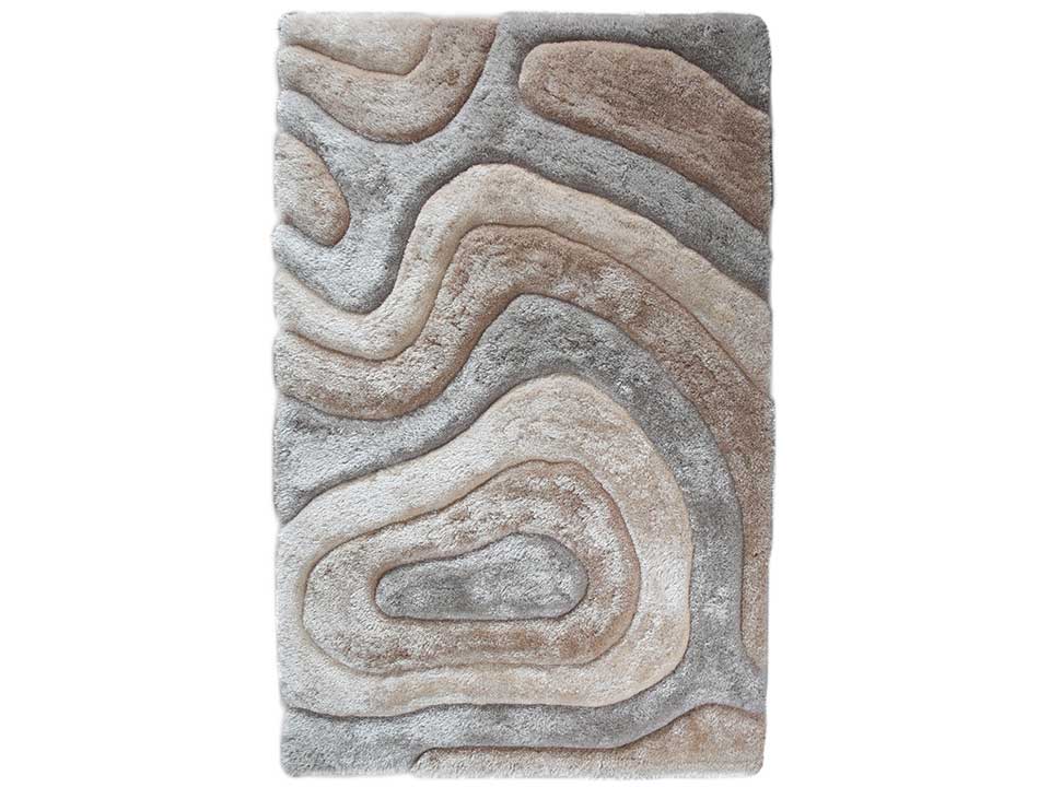 Mateos Beige Ripples Shag Rug