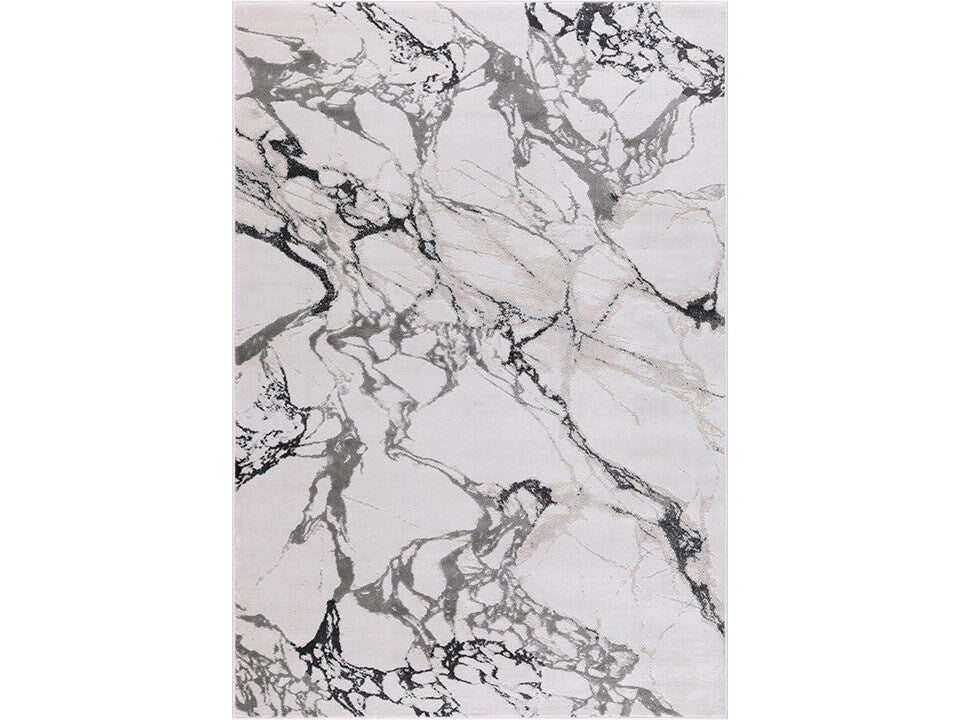 Ilios Gray Marbled Collection Rug