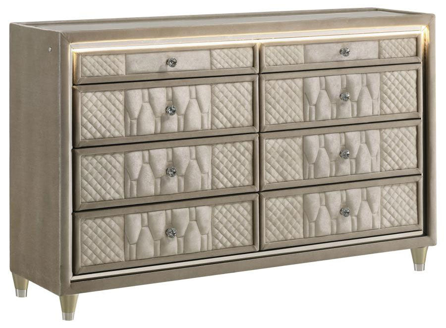 Thaddeus Ivory & Camel LED Dresser