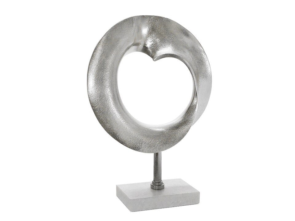 Silver Metal Disk Sculpture