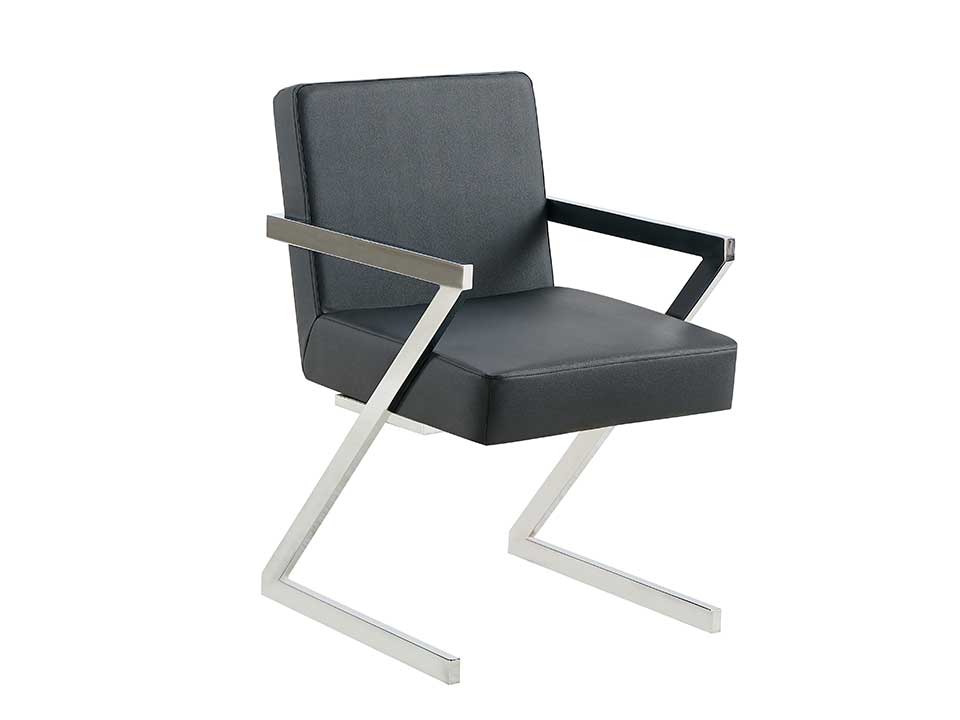 Zander Black Arm Chair