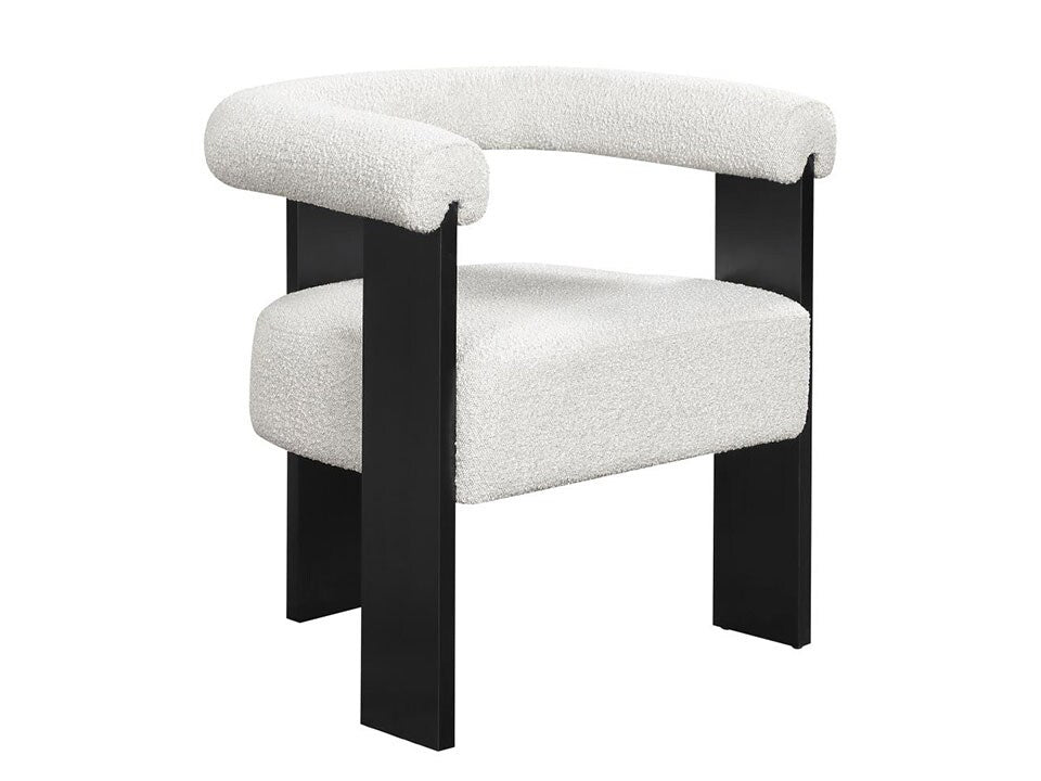 Ramona White Boucle Accent Chair