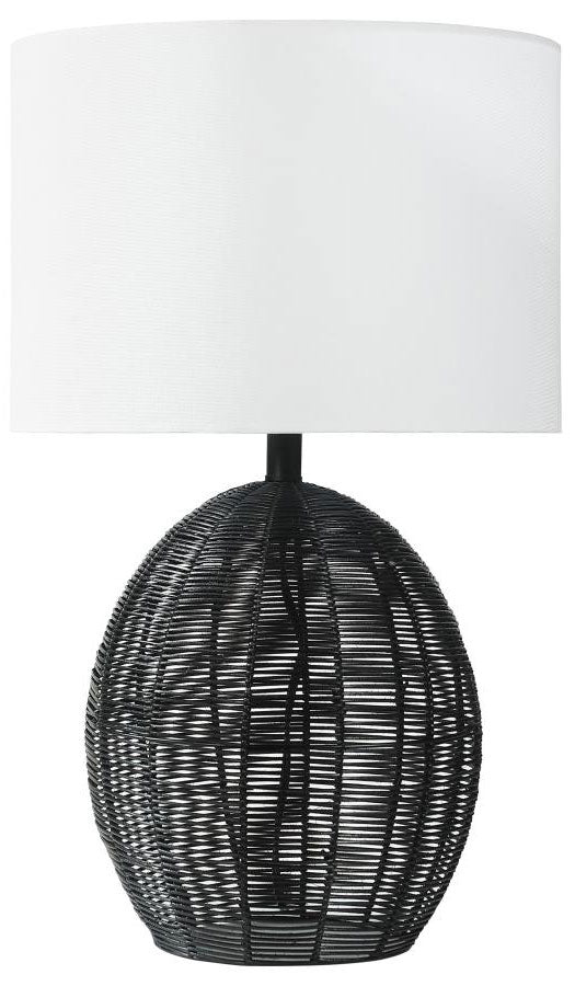Briar Black Handwoven Rattan Table Lamp