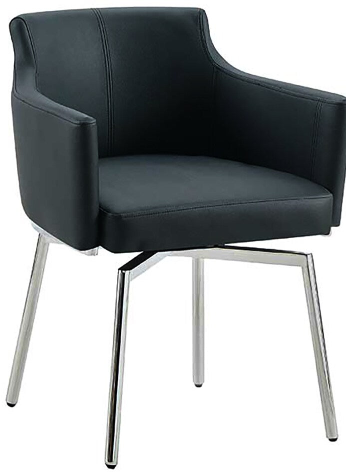 Aralia Black Swivel Armchair
