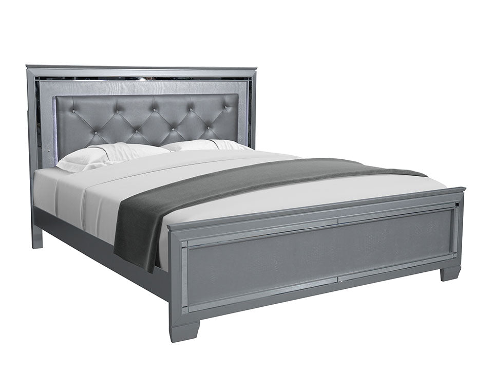 Valeria Silver Queen Bed